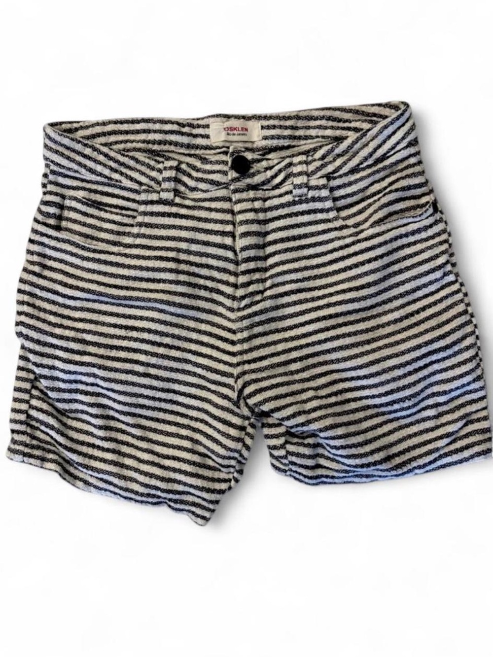 Striped Knit Men's Shorts in Black and White